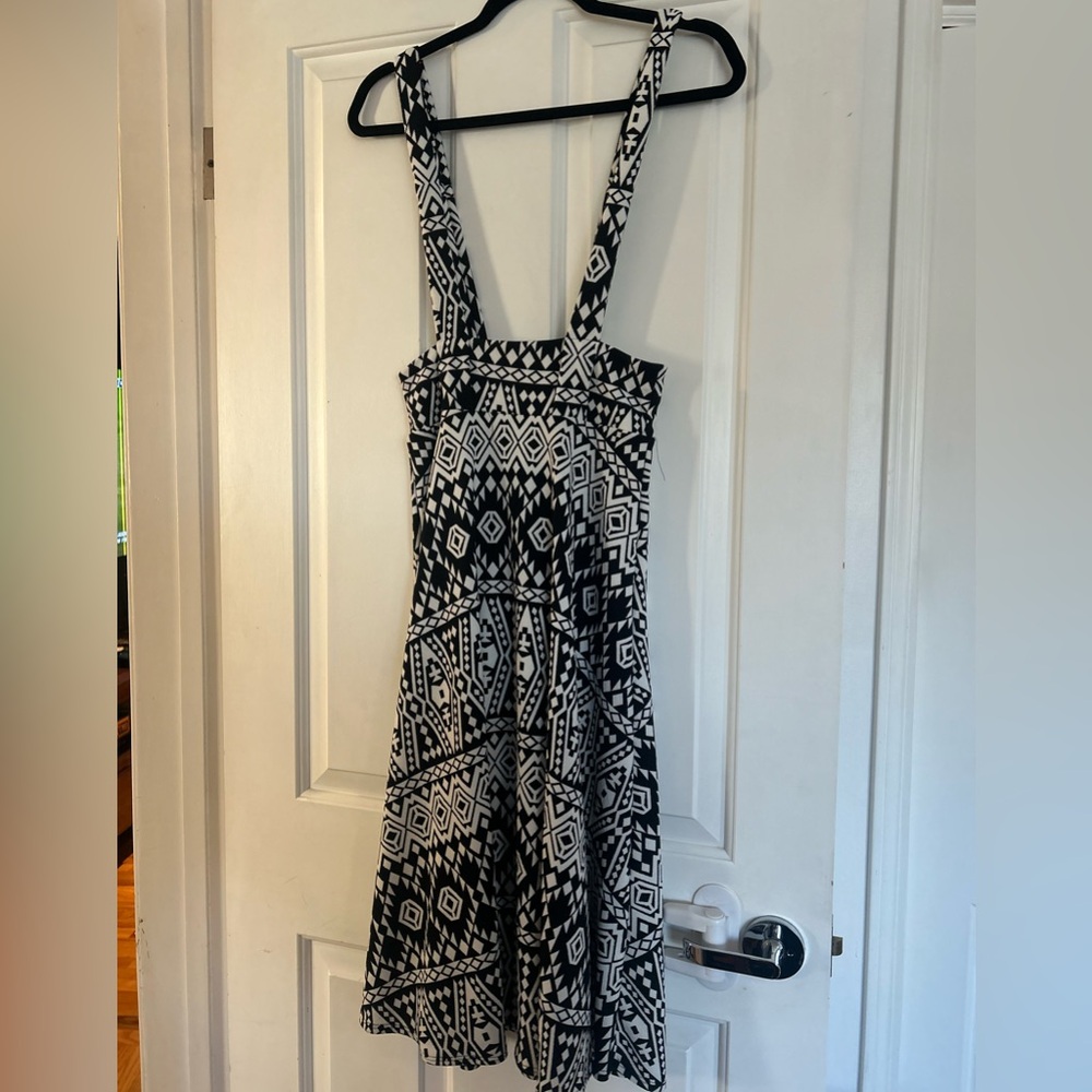 Black and White Patterned Dress